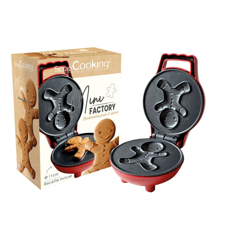 Mini waffle maker Gingerbreadman - ScrapCooking