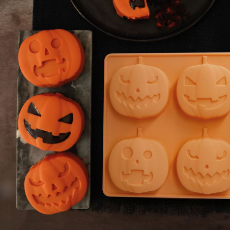 Moule silicone multi-citrouilles marbrés - ScrapCooking