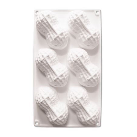 Moule silicone trompe-l’œil cacahuète - 6 empreintes