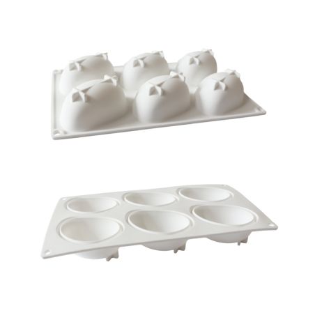 Trompe-l’œil mango silicone mould - 6 cavities