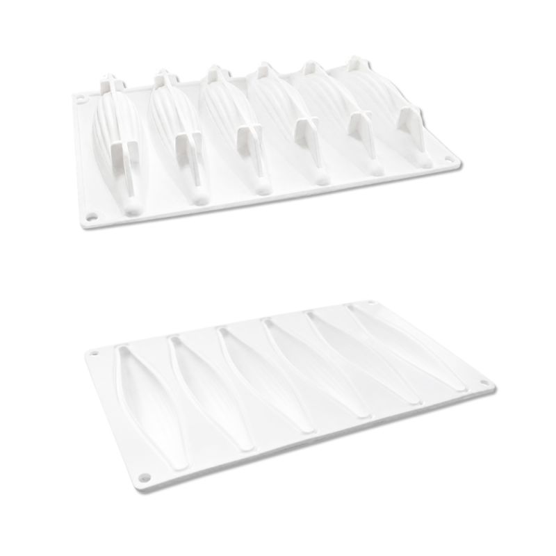 Moule silicone trompe-l’œil vanille - 6 empreintes
