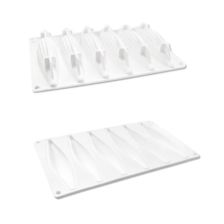 Moule silicone trompe-l’œil vanille - 6 empreintes