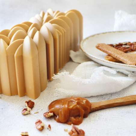 Pecan Instant yule log pack : mould, filling and decoration