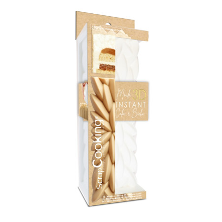 Moule silicone bûche 3D Instant pack - ScrapCooking