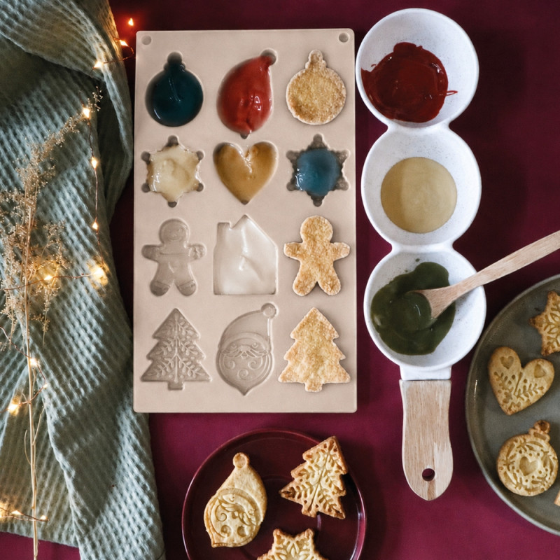 Biscuits de Noel moule silicone - ScrapCooking