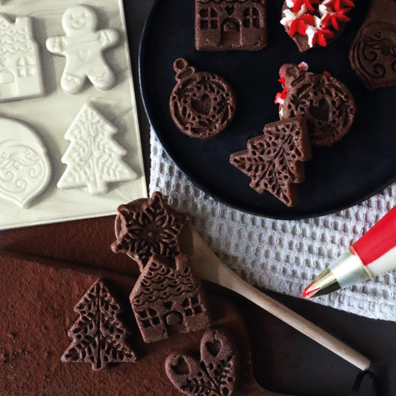 Biscuits de Noel moule silicone - ScrapCooking