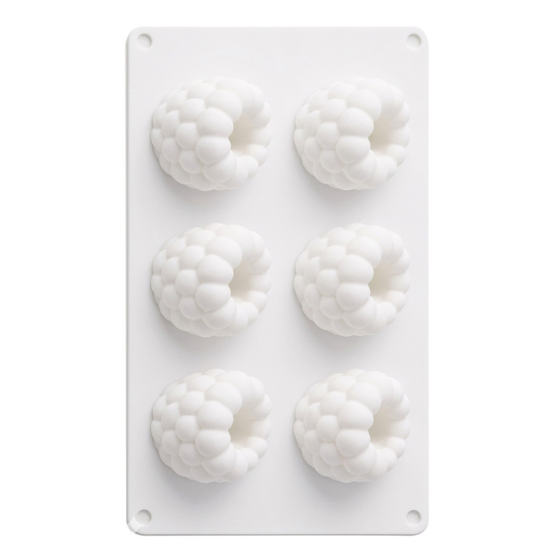 Pack gâteaux trompe l'œil framboise : Moule en silicone pour Trompe l'œil en forme de framboise