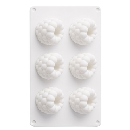 Pack gâteaux trompe l'œil framboise : Moule en silicone pour Trompe l'œil en forme de framboise