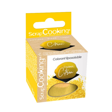 Pack gâteaux trompe l'œil citron : Colorant liposoluble pour trompe l'œil en forme de citron