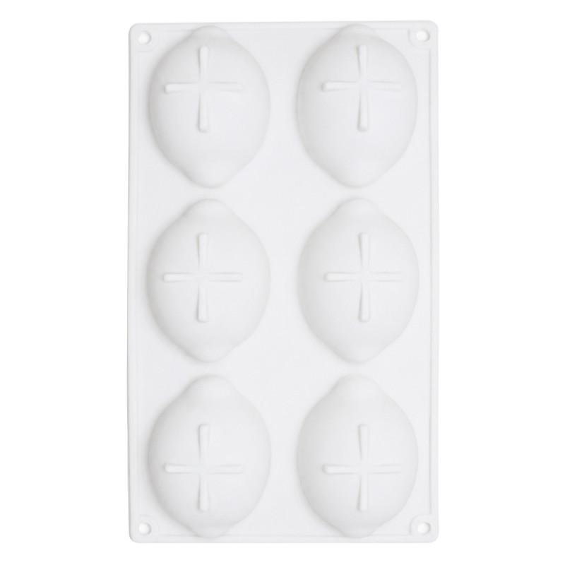 Pack gâteaux trompe l'œil citron : Moule silicone 6 Citrons trompe l'œil