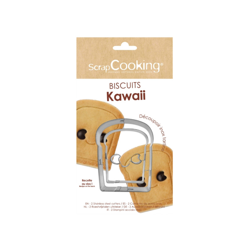 Pack pause gourmande kawaii : Emporte pièces en forme de brioche souriante