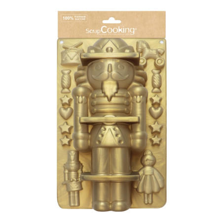 Pack essentiels de Noël : Moule biscuits de Noël : Nutcracker yule log mould