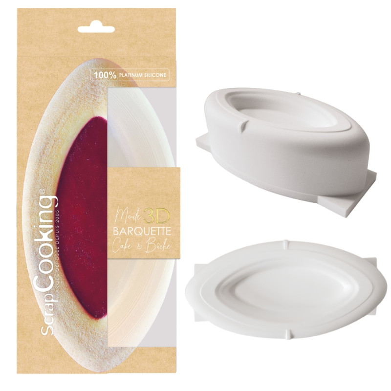 Pack bûche barquette XXL : Moule silicone Barquette XXL 3D