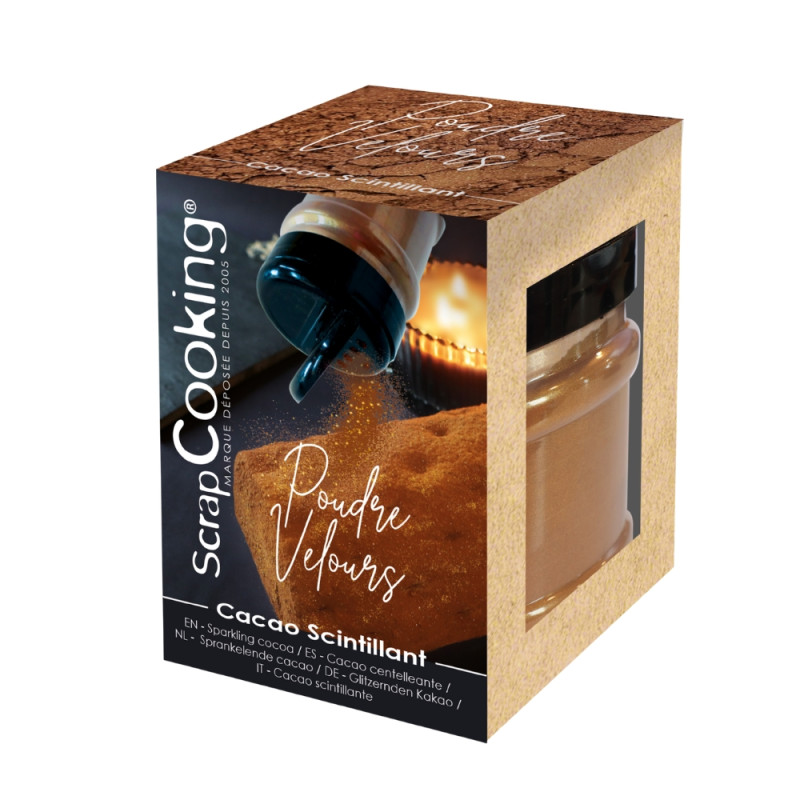 Giant 3D teddy bear yule log pack : Glittering velvety cocoa powder