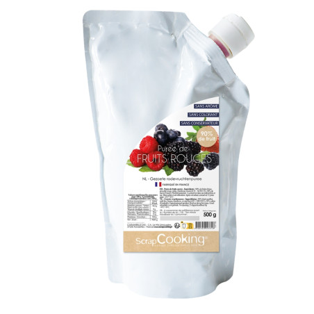 Berries & chocolate yule log pack : Red berries puree