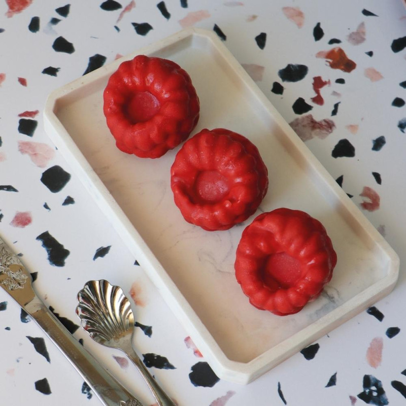 Trompe-l’œil raspberry trio design - ScrapCooking®
