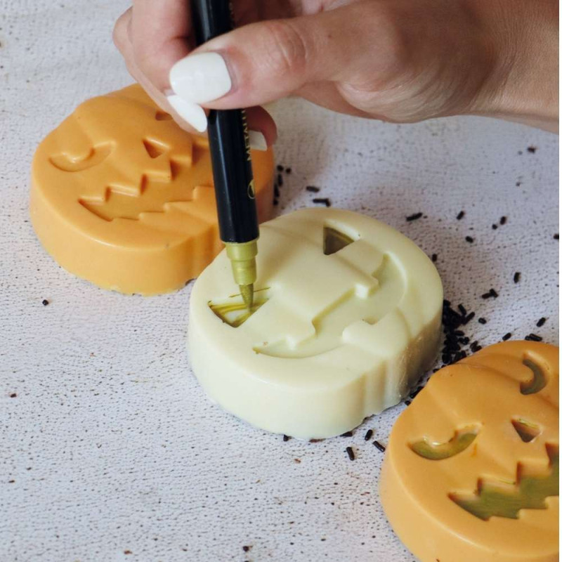 Ambiance feutre doré et citrouilles - ScrapCooking®