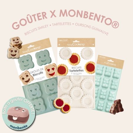 Pack goûter x monbento® - Boîte goûter rose