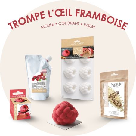 Pack gâteaux trompe l'œil framboise
