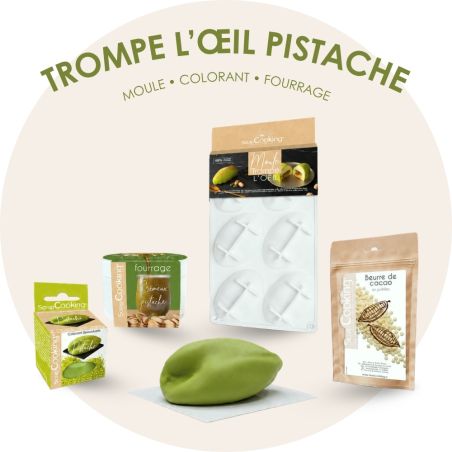Pack gâteaux trompe l'œil pistache