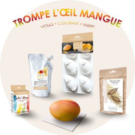 Pack gâteaux trompe l'œil mangue