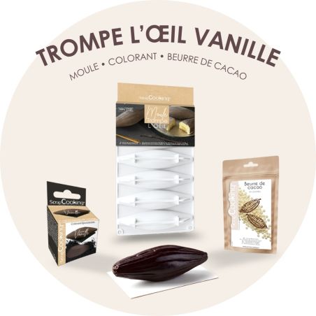Pack gâteaux trompe l'œil gousse de vanille