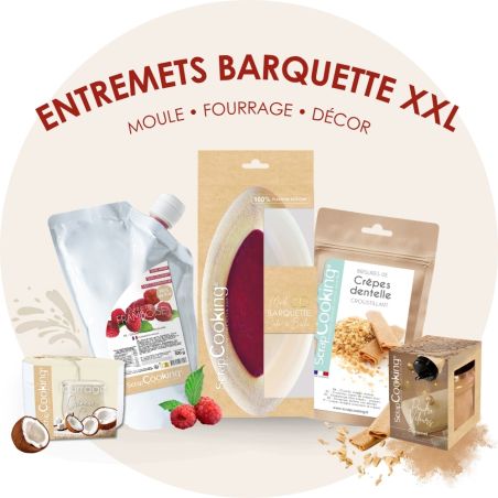 Pack entremets barquette XXL framboise coco