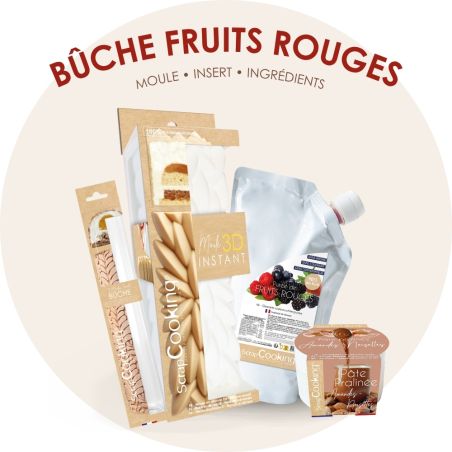 Pack bûche chocolat fruits rouges