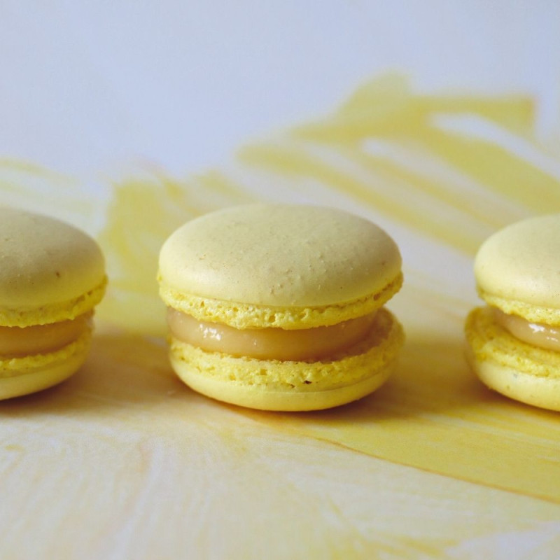 Ambiance macarons citron gros plan - ScrapCooking®