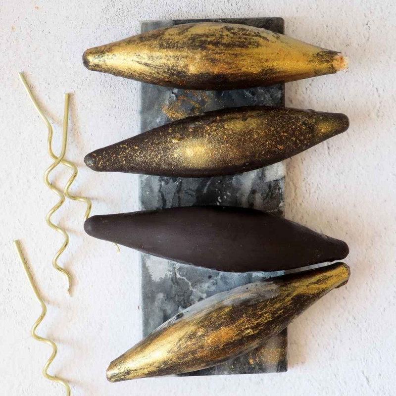 Ambiance trompes l'œil gousses de vanille dorées - ScrapCooking®