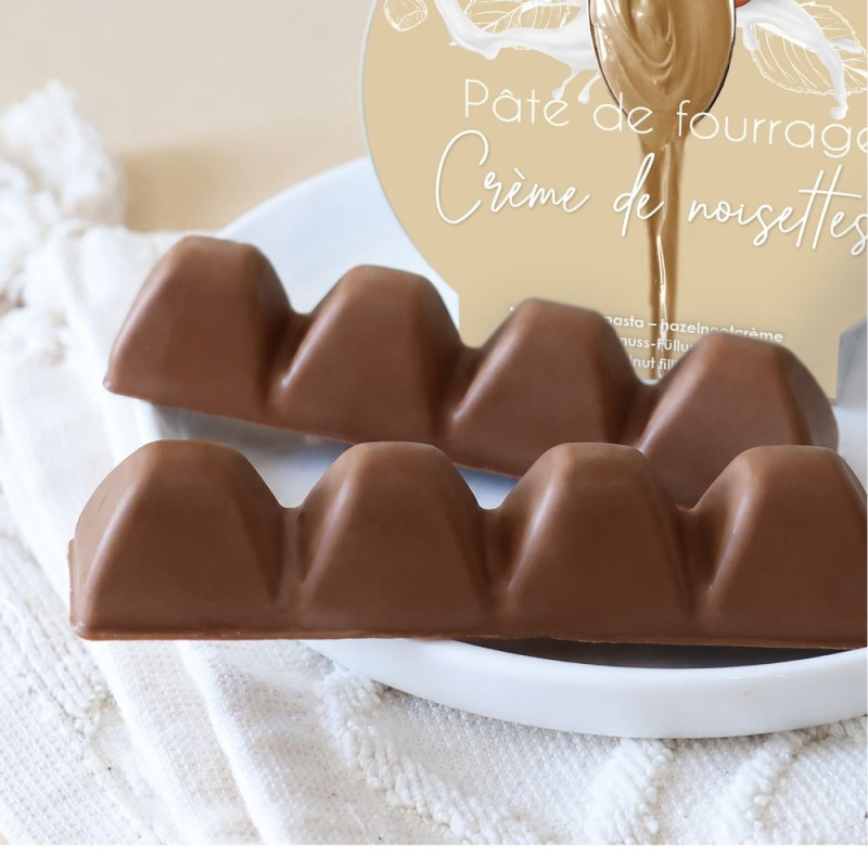 Photo barres chocolatées croustillantes et noisette - ScrapCooking®