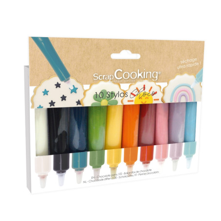 Boite de 10 stylos goût choco