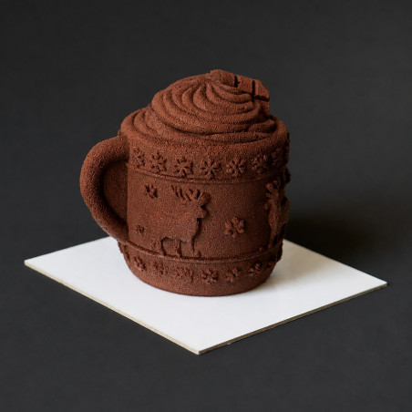 Moule silicone trompe l'oeil - Mug de Noël - individuel