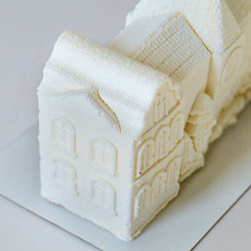 Christmas Villageillusion cake silicone mould