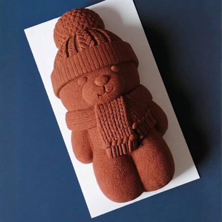 Winter Bear illusion cake silicone mould