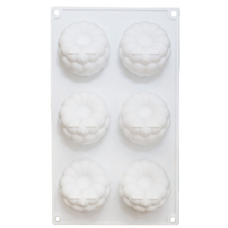 Moule seul silicone trompe-l’œil framboise - 6 empreintes - ScrapCooking