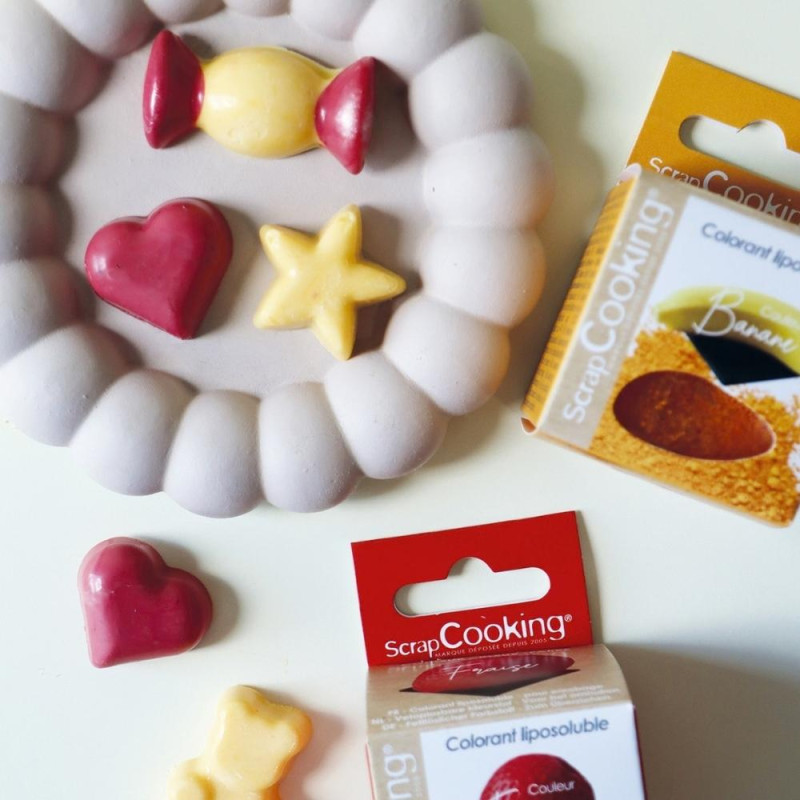 Ambiance chocolat avec colorant liposoluble jaune - ScrapCooking®
