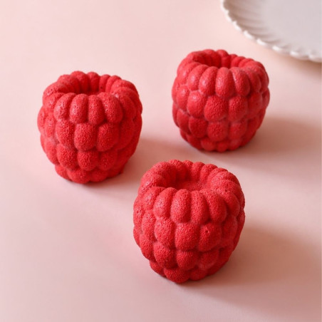 Ambiance trio de framboises avec colorant liposoluble framboise - ScrapCooking