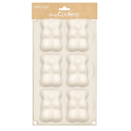 Silicone mould 6 teddy bears - ScrapCooking®