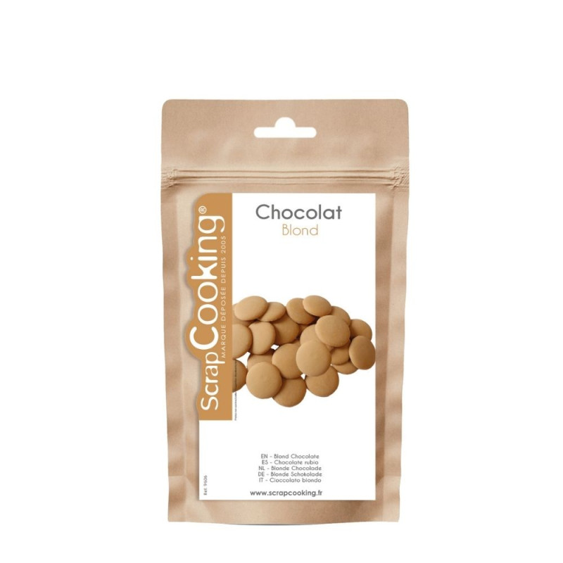Palets de chocolat Blond 190g pack - ScrapCooking