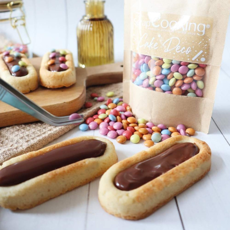 Ambiance dragées choco multicolores - ScrapCooking®