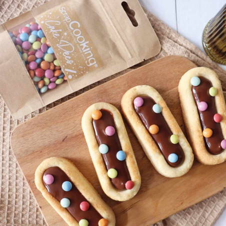 Ambiance dragées choco multicolores - ScrapCooking®