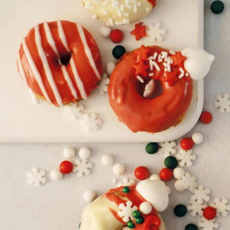 Red Christmas doughnuts - ScrapCooking®