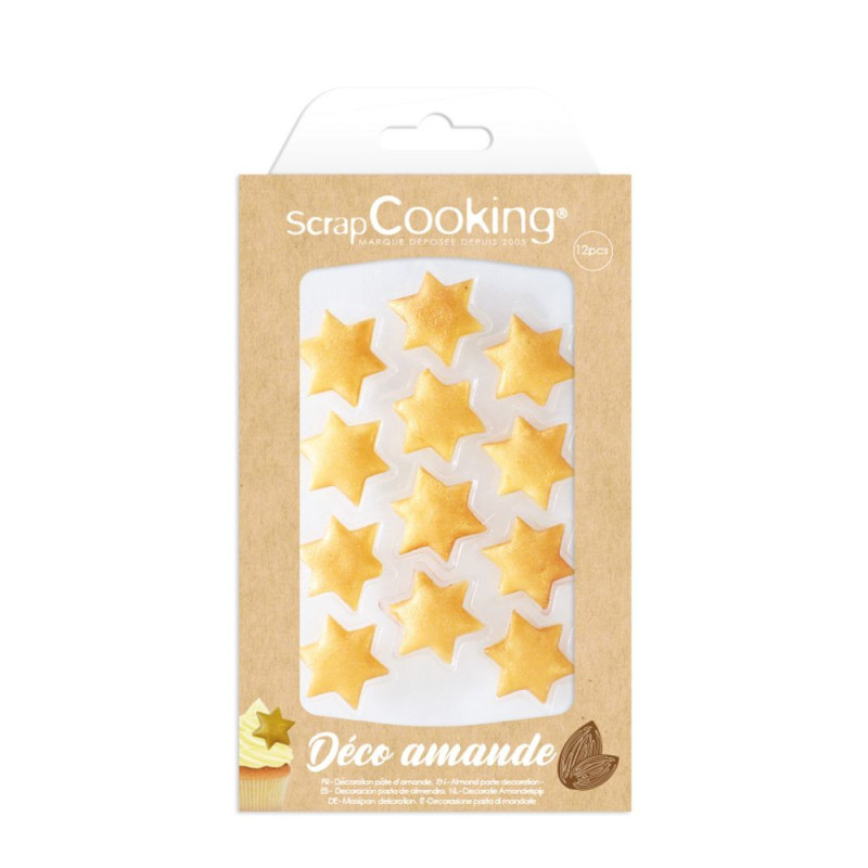 Décorations en pâte d'amandes étoiles - ScrapCooking®