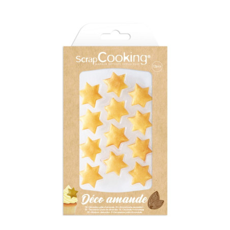 Décorations en pâte d'amandes étoiles - ScrapCooking®