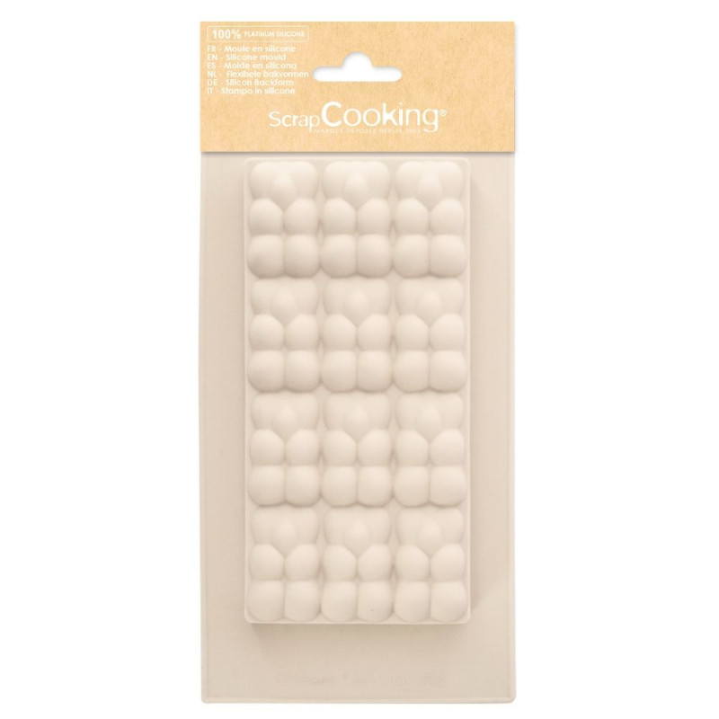 Moule en silicone de tablette de chocolat en forme d'oursons ScrapCooking®