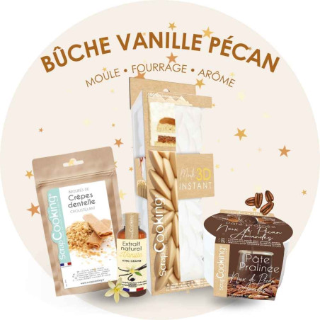 Vanilla, caramel and pecan Yule log pack – scrapCooking®