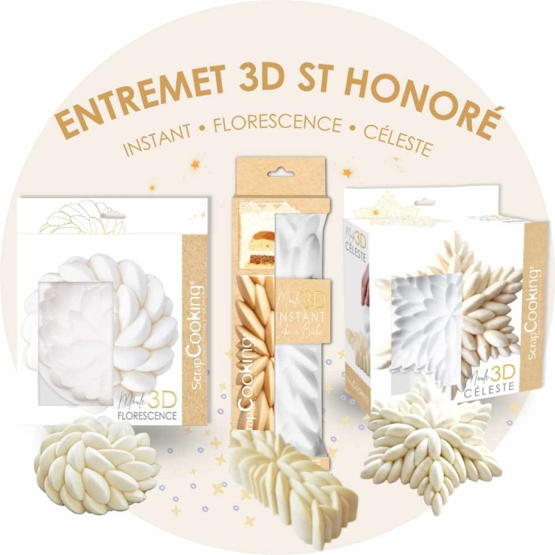 Pack 3 moules entremets - Inspiration Saint-Honoré -ScrapCooking®