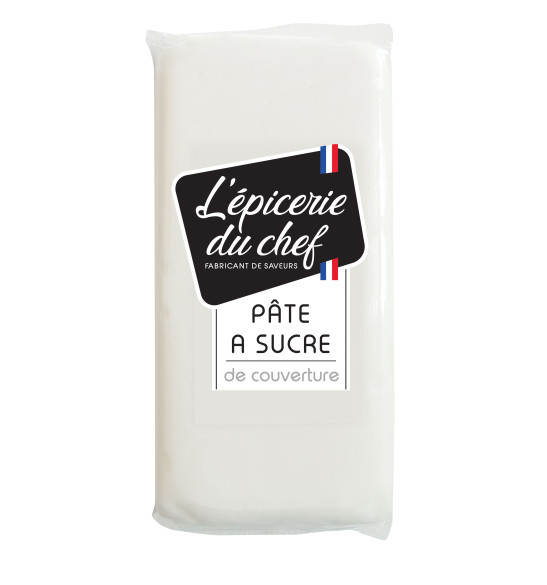 Pâte à sucre blanche de couverture 1Kg Pâte à sucre blanche de couverture 1Kg