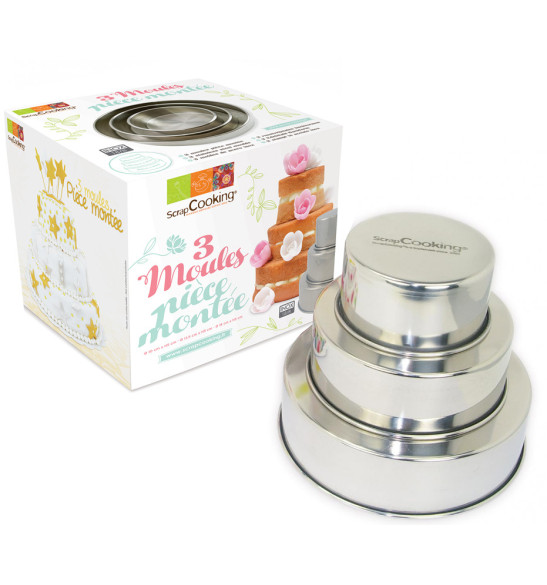 3 moules inox pièce montée 3 moules inox pièce montée